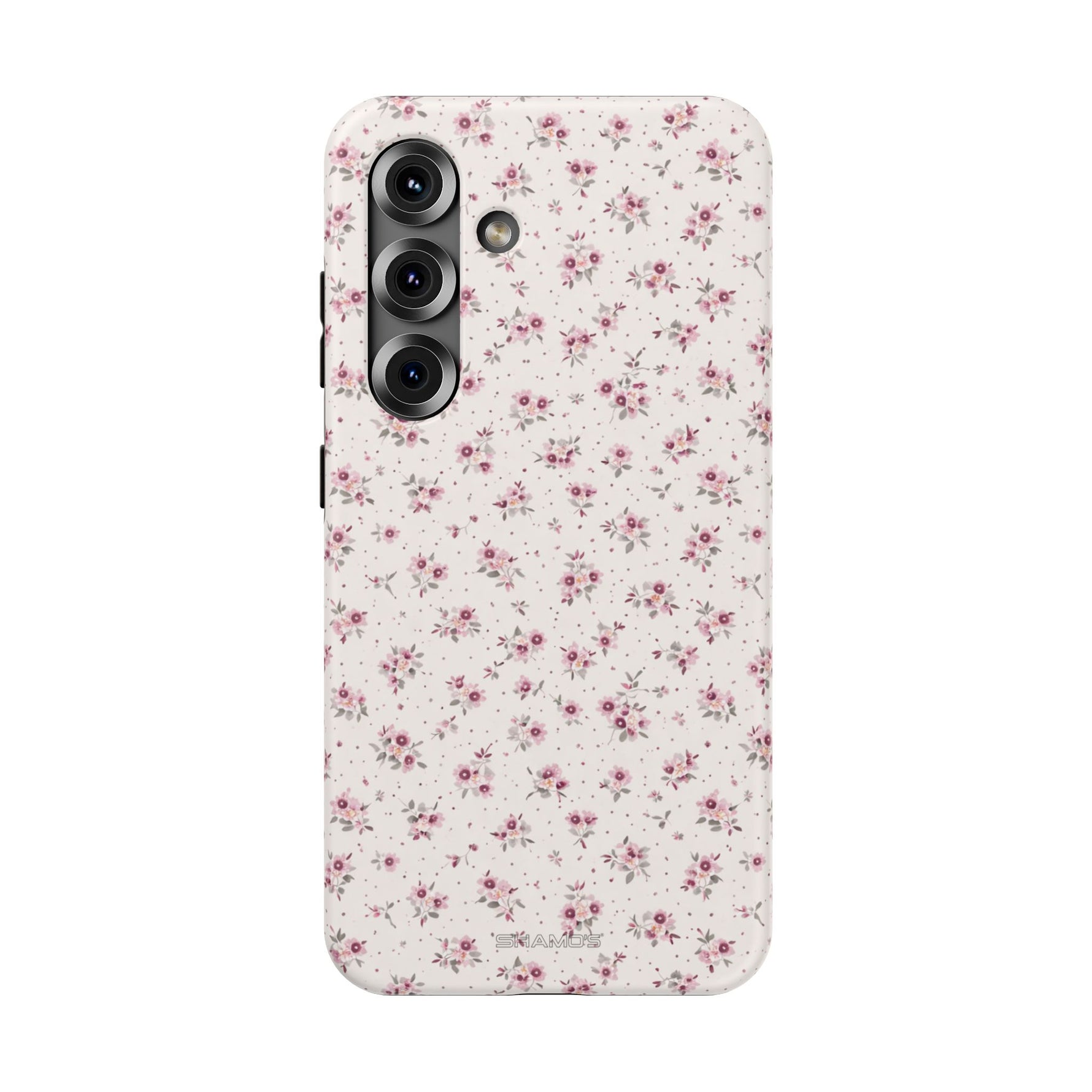 Rosebud Floral Tough iPhone Case | Pink Vintage Flower Protective Cover