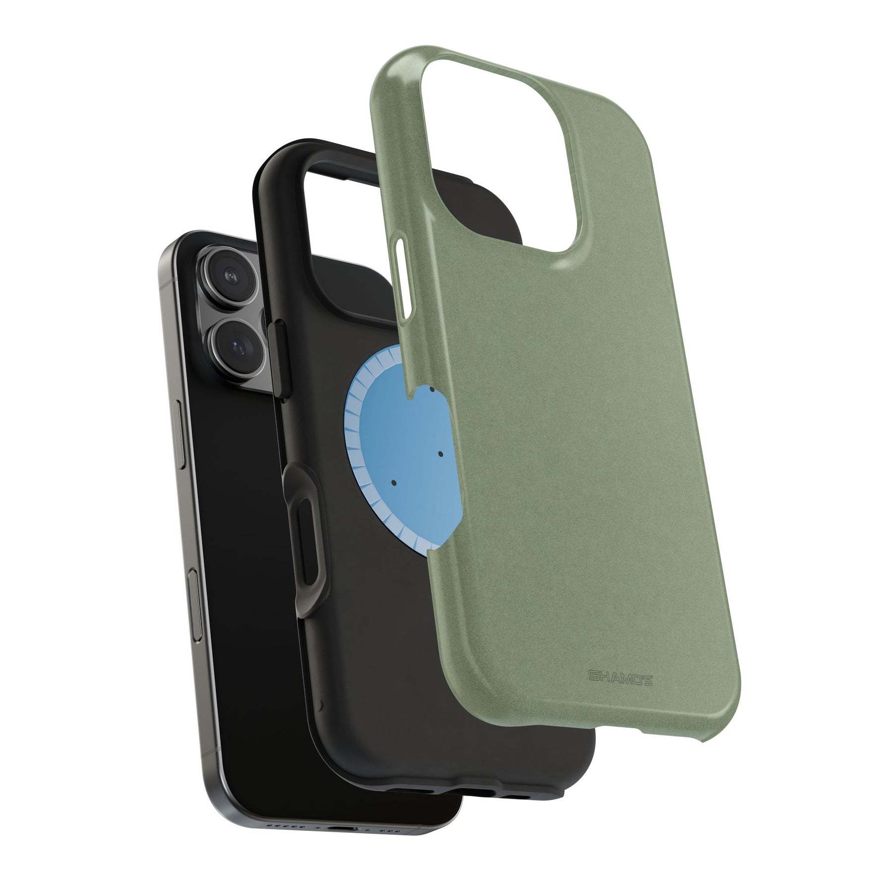 Olive Green MagSafe Compatible Impact-Resistant iPhone Case