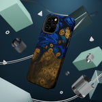 Blue Swirl & Burl Wood Impact iPhone Case | MagSafe compatible  Shamo's
