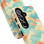 Ocean Wave Tough Phone Case — Pastel Retro Surf Pattern  Shamo's