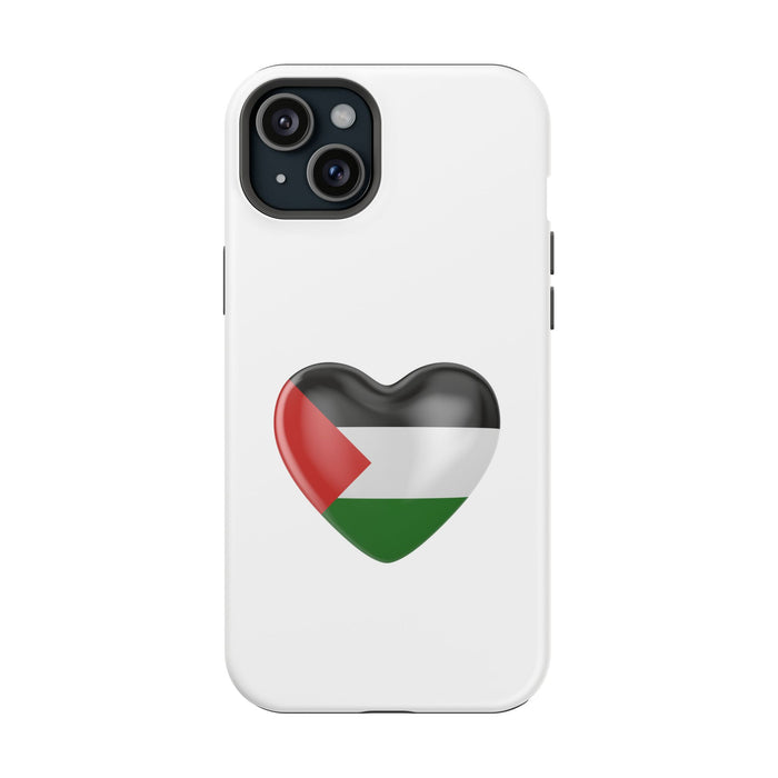 MagSafe Tough Cases with Palestinian flag in heart shape