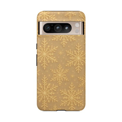 Golden Snowflake Holiday iPhone Case