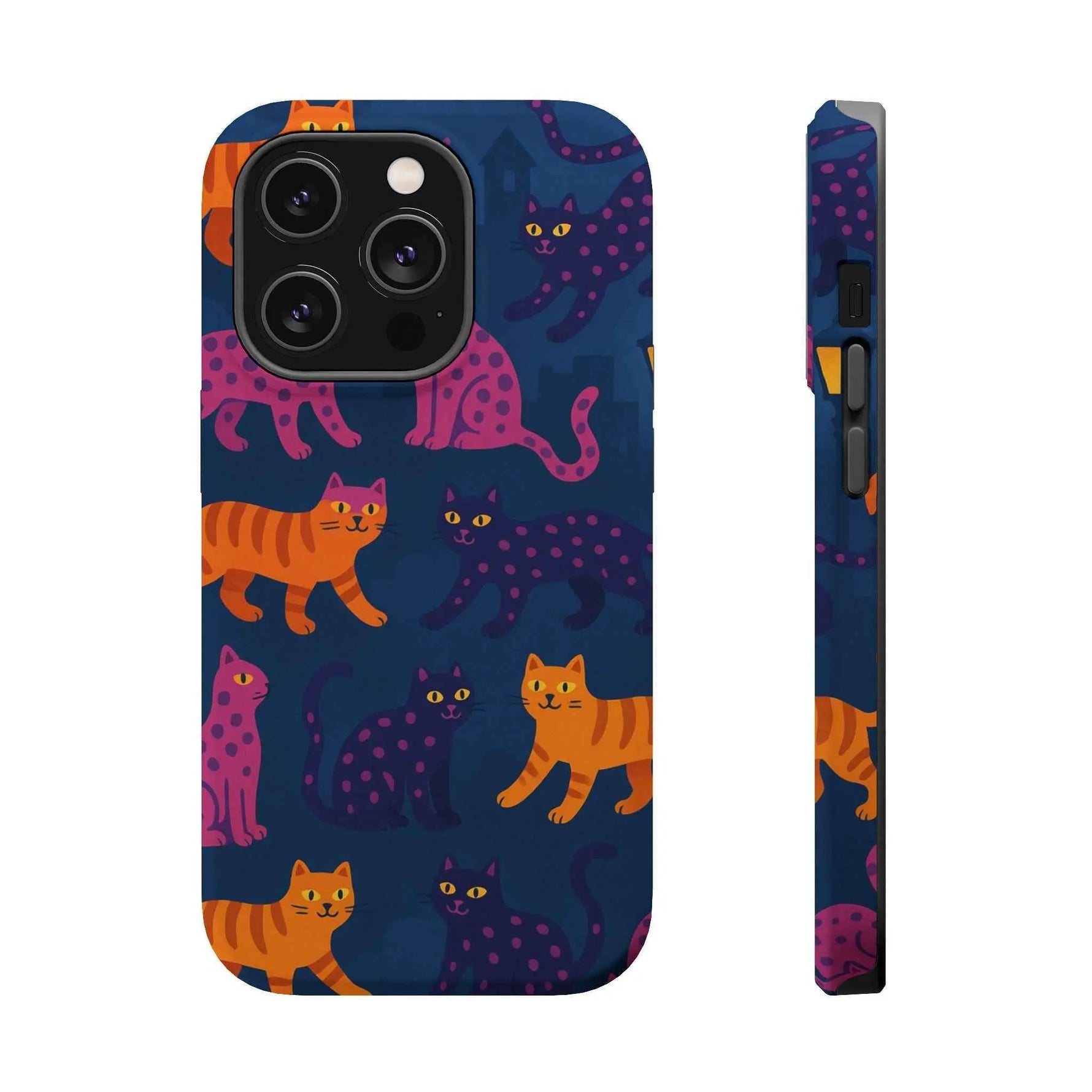Colorful Cat Phone Case - MagSafe Impact-Resistant