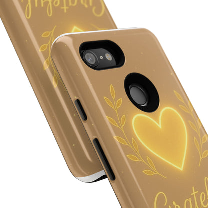 Grateful Heart iPhone Case — Warm Neon Heart