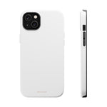 White Solid Color MagSafe Compatible Impact-Resistant Phone Case