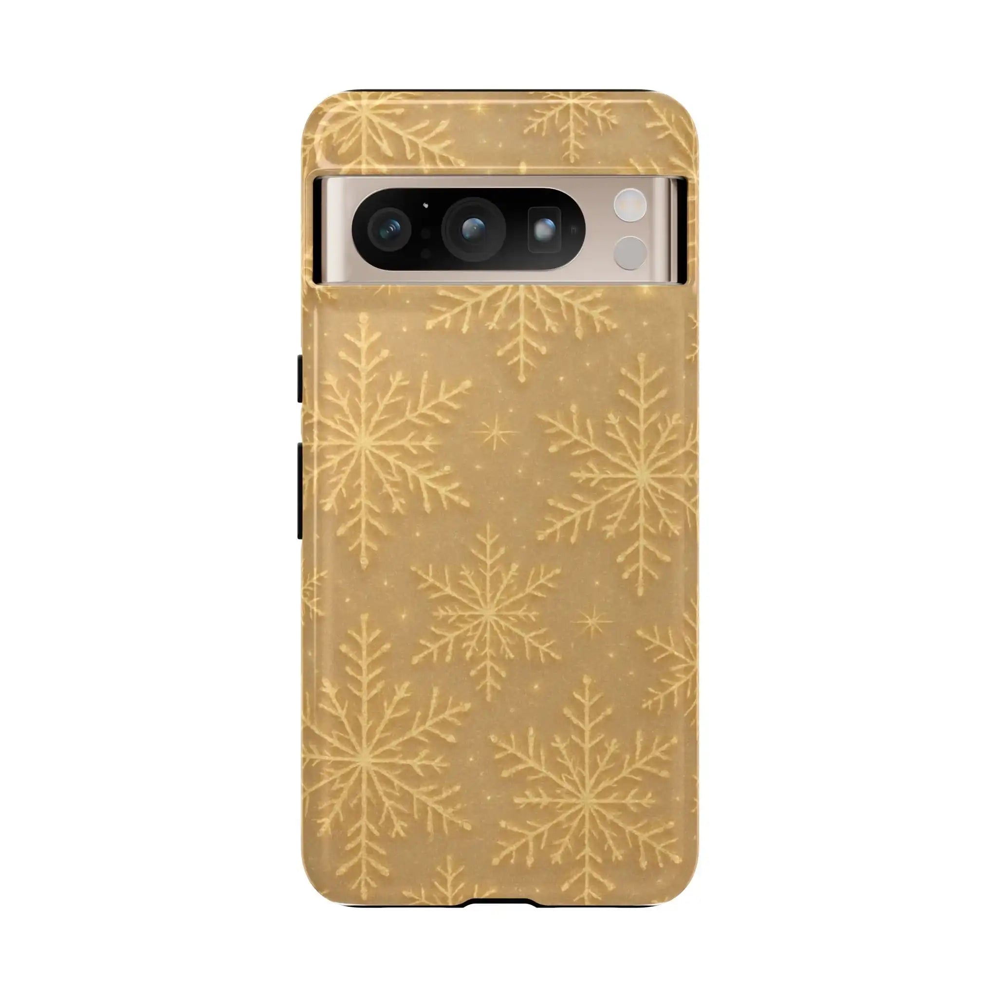 Golden Snowflake Holiday Phone Case  Shamo's Google Pixel 8 Pro / Glossy