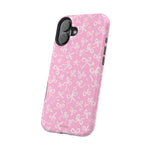 Pink Bow Pattern Impact-Resistant iPhone Case | MagSafe