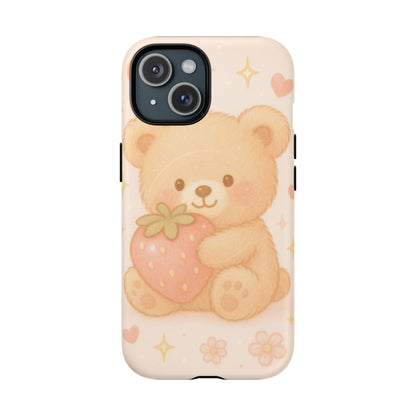 Strawberry Teddy iPhone Case with MagSafe