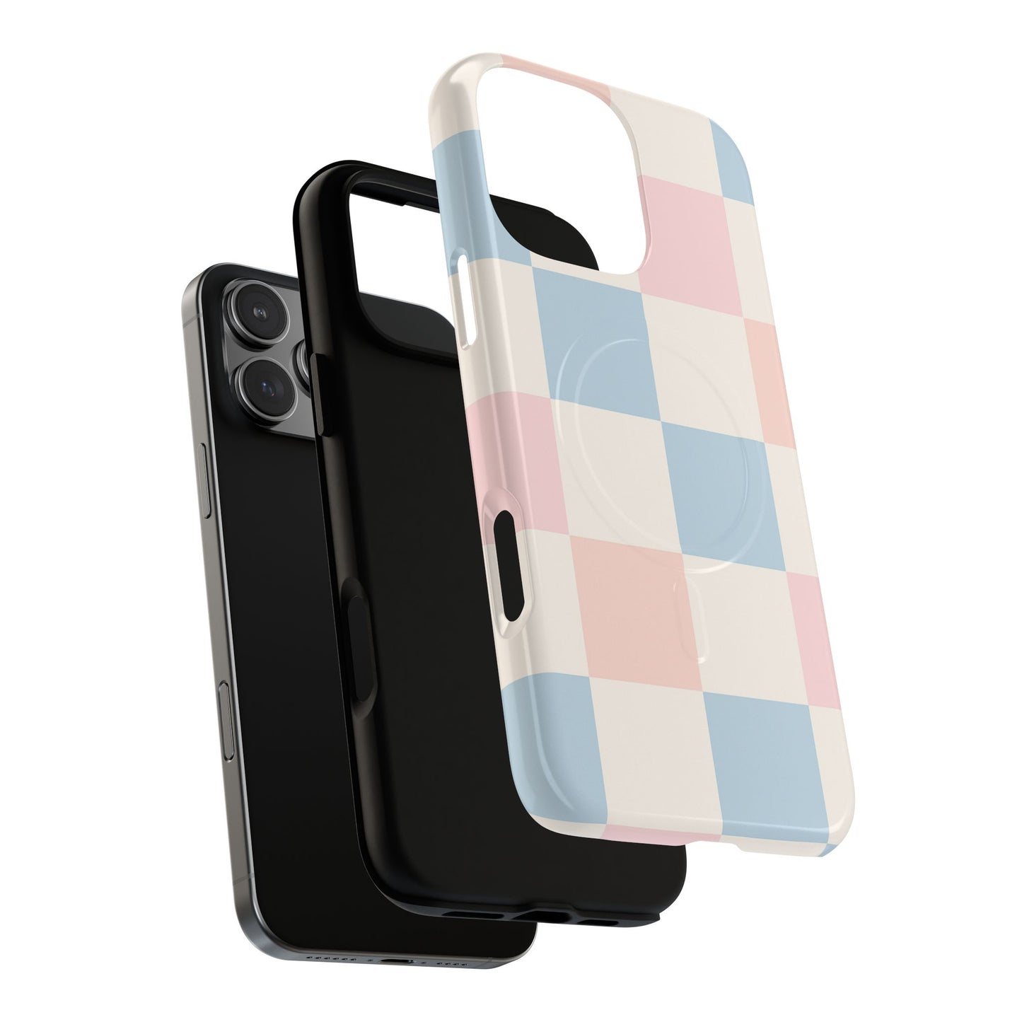 Pastel Checkerboard Pattern iPhone Cases - MagSafe