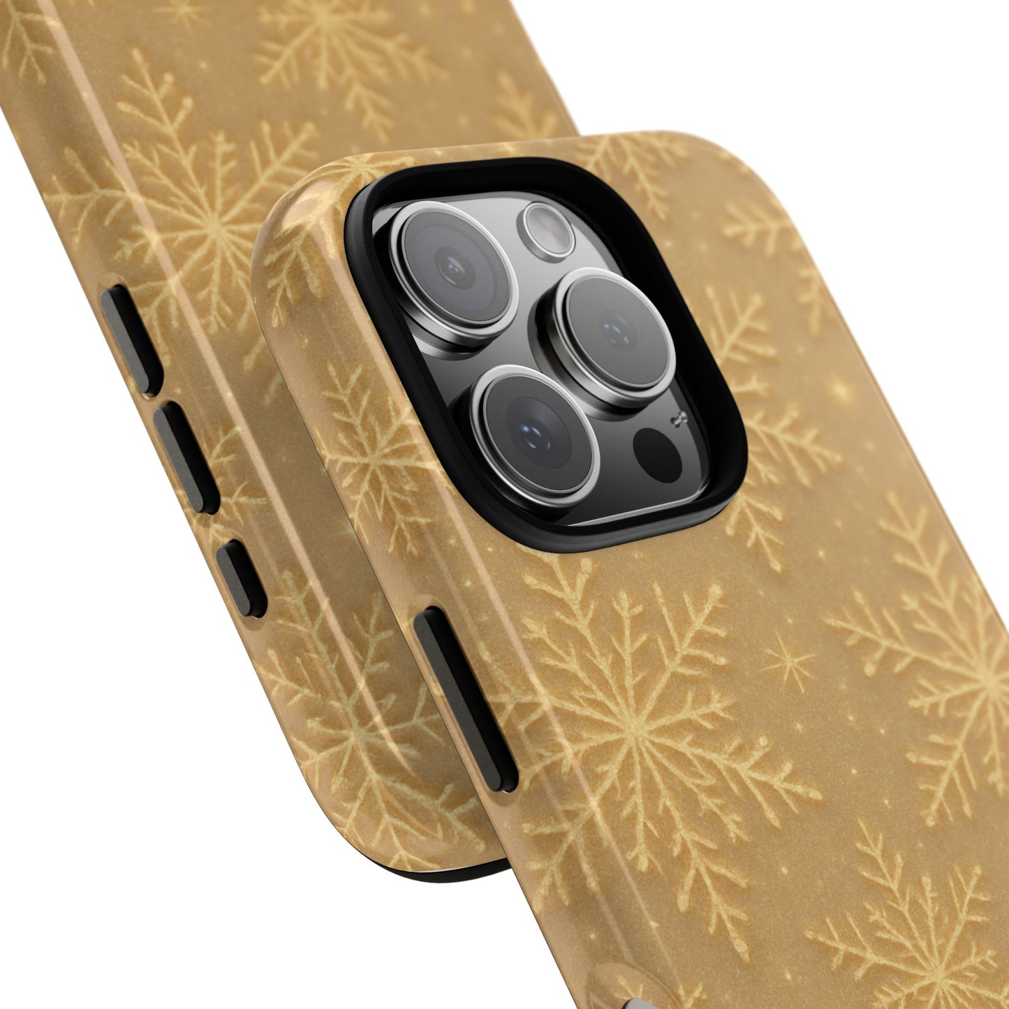 Golden Snowflake Holiday iPhone Case