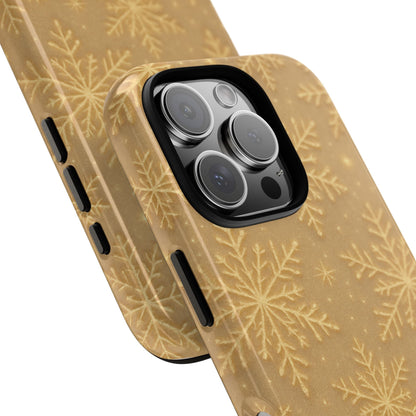 Golden Snowflake Holiday iPhone Case