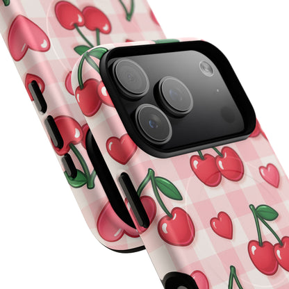Y2K Cherries & Hearts iPhone Case | MagSafe