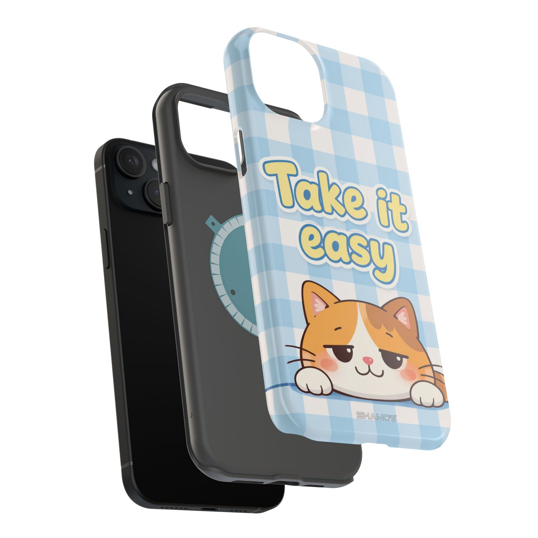 Take It Easy Cat Cute Funny Phone Case | MagSafe Compatible Impact-Resistant