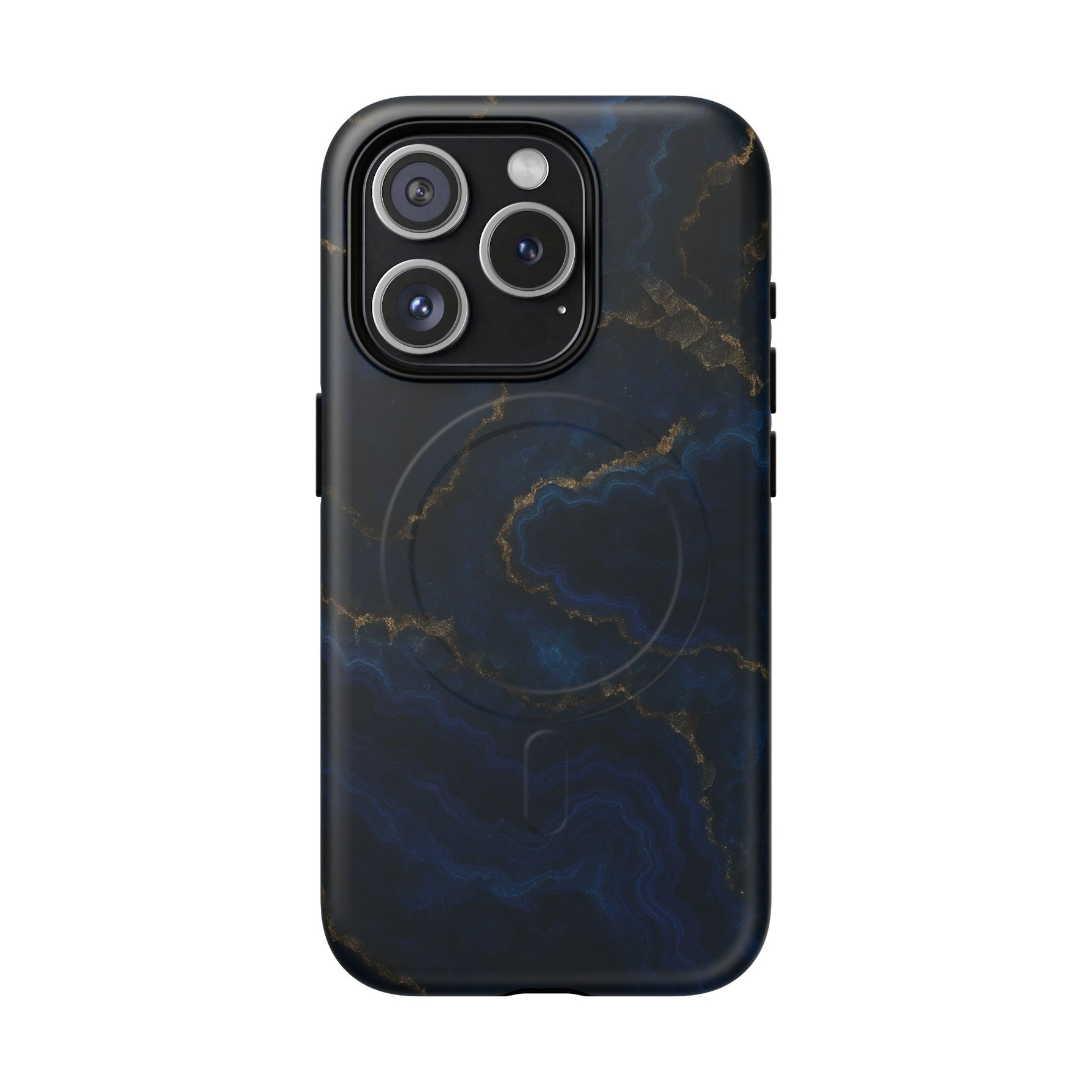 Midnight Marble iPhone Case with MagSafe - iPhone 15 Pro / Matte - Shamo's