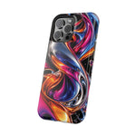 Liquid Aurora MagSafe Phone Case – Colorful Chrome-Effect Swirls | Glossy