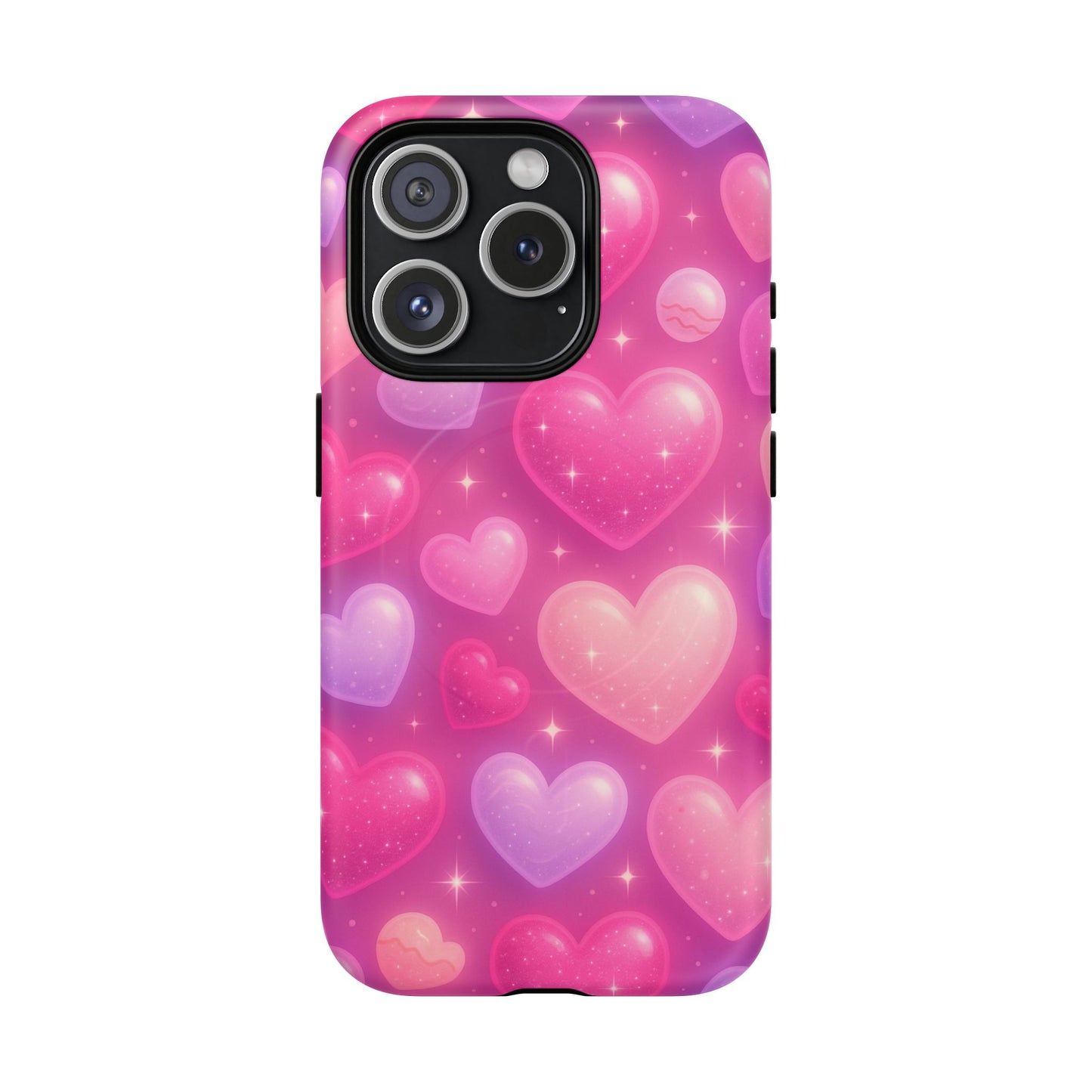 Glitter Hearts Cases for iPhones with MagSafe