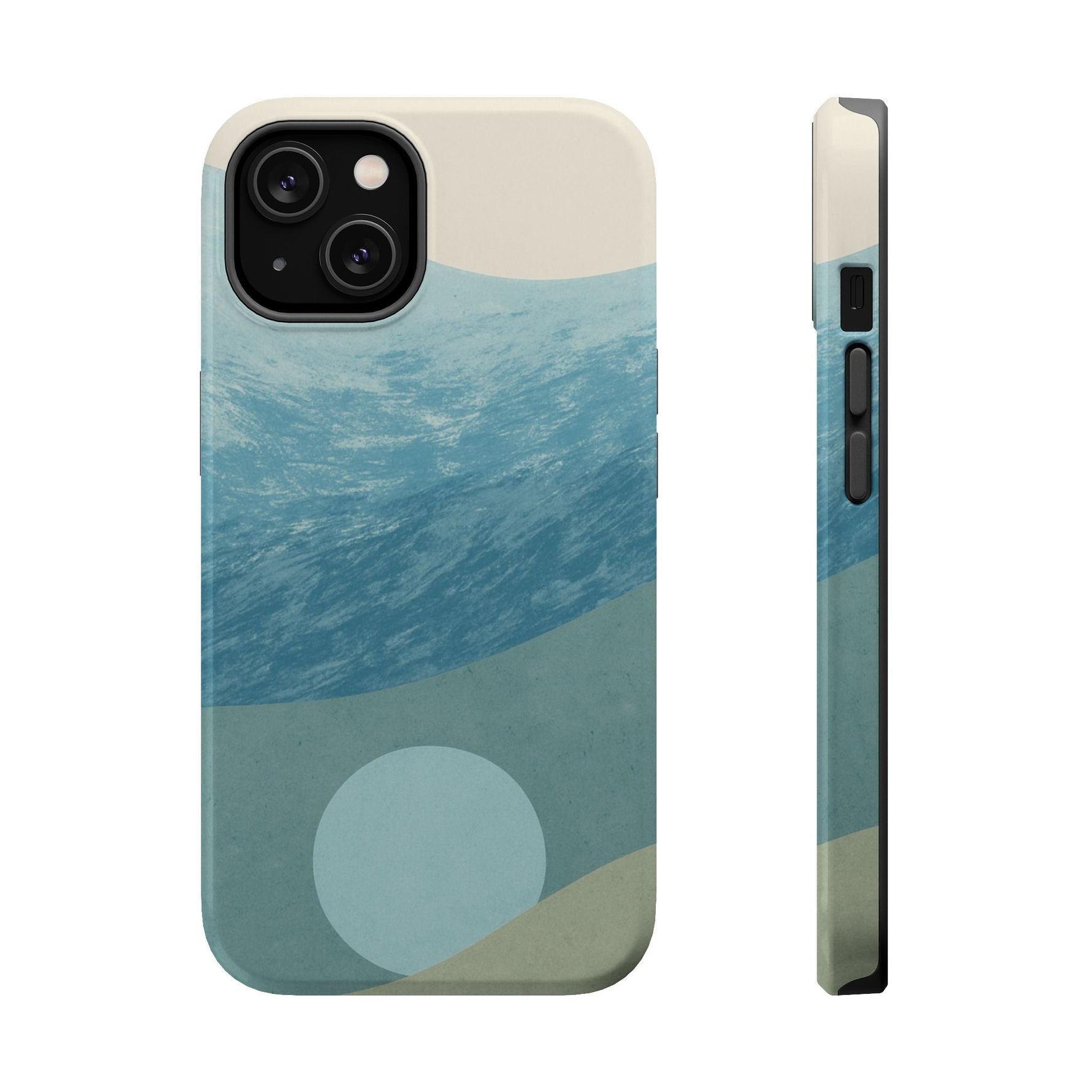 “Calm Over Chaos” Abstract Ocean Wave iPhone Case | MagSafe Compatible  Shamo's iPhone 14 / Glossy