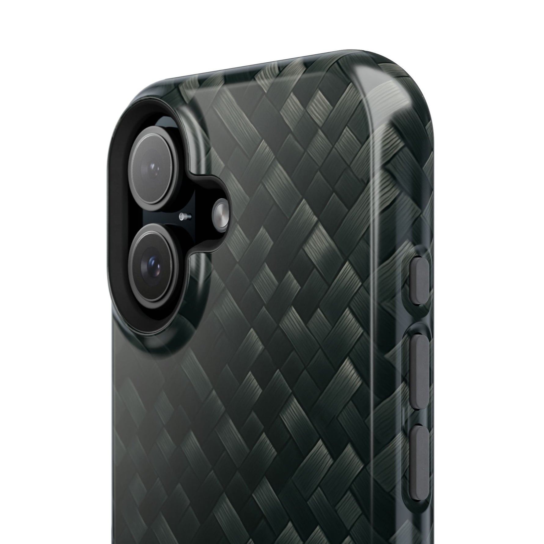 Dark Carbon Fiber Texture Magnetic Impact-Resistant iPhone Case | MagSafe compatible - iPhone 17 Pro Max / Glossy - Shamo's