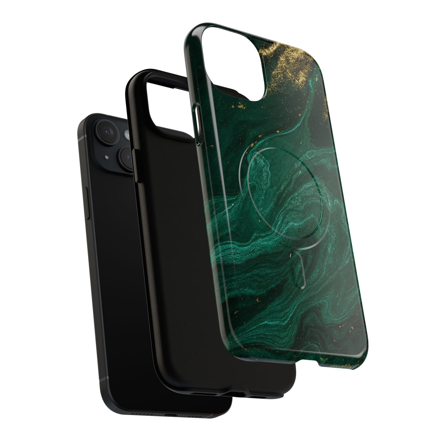 Emerald Marble with Gold Veins iPhone Case | with MagSafe  Shamo's