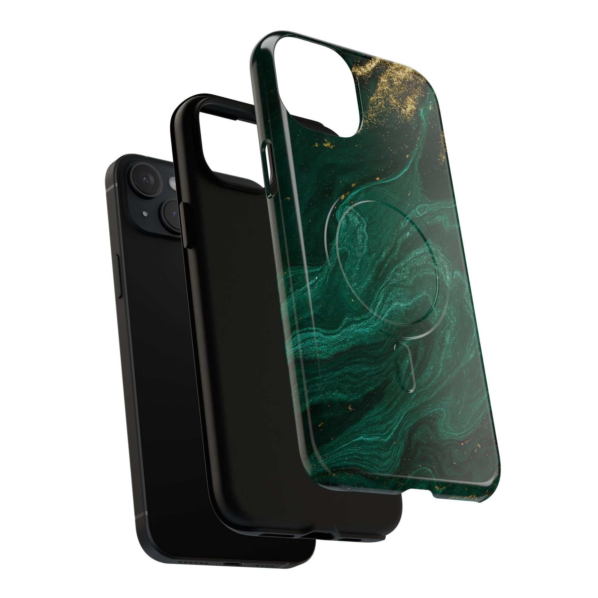 Emerald Marble with Gold Veins iPhone Case | with MagSafe  Shamo's