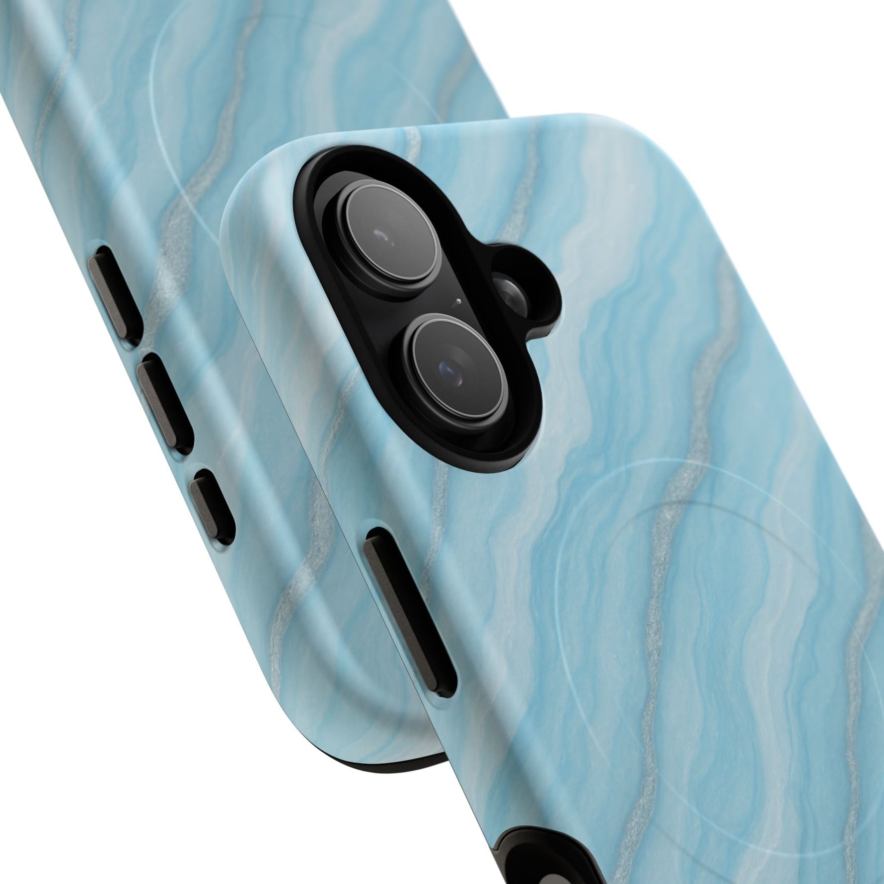 Sky Blue Marble iPhone Case with MagSafe  Shamo's