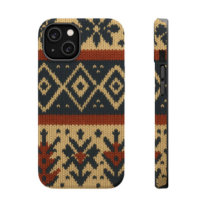 Nordic Knit Pattern MagSafe Impact-Resistant iPhone Case