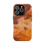 iPhone-Hülle aus bernsteinfarbenem Achatmarmor – kompatibel mit MagSafe