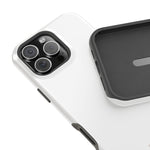 White Solid Color MagSafe Compatible Impact-Resistant Phone Case