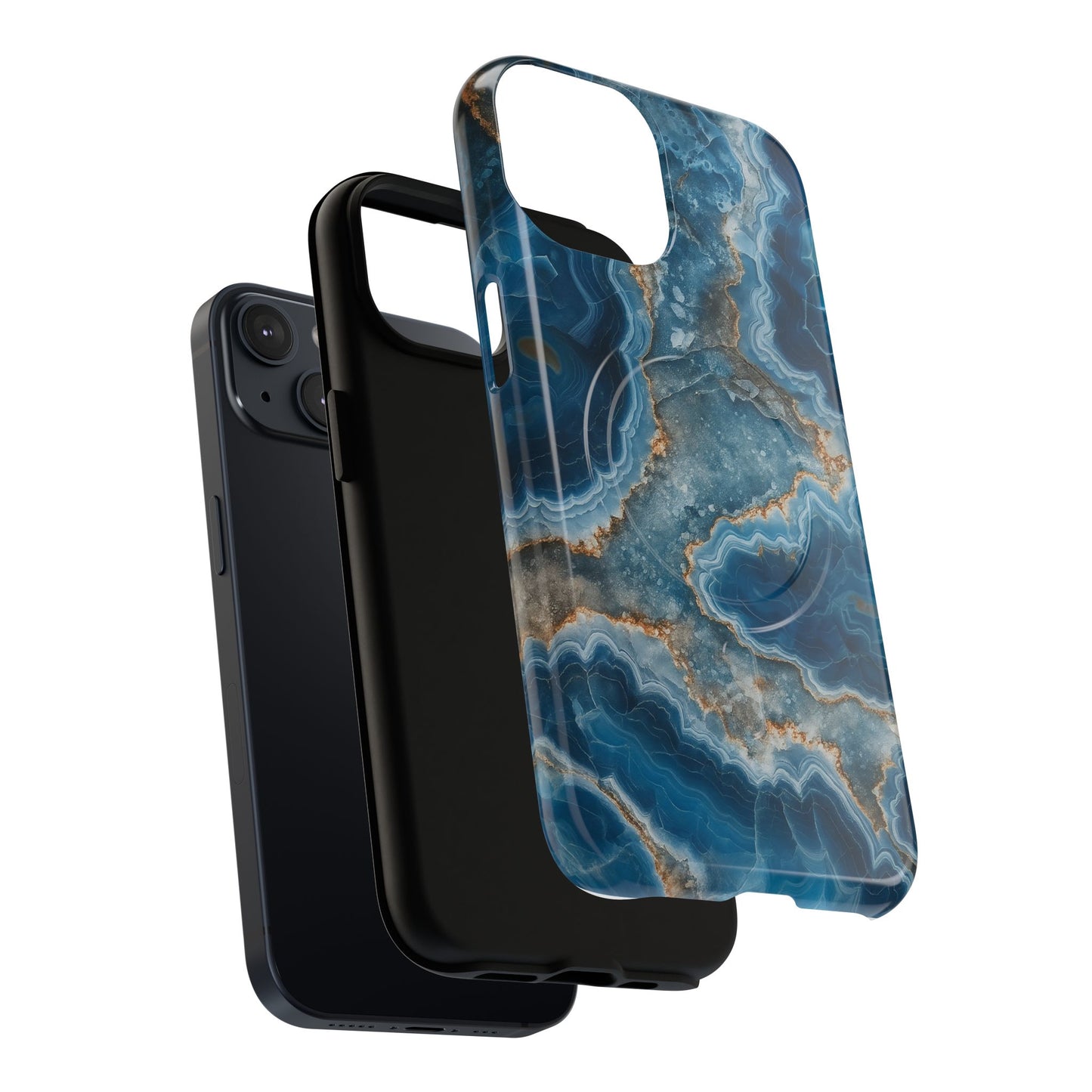 Blue Agate Marble iPhone Case —with MagSafe