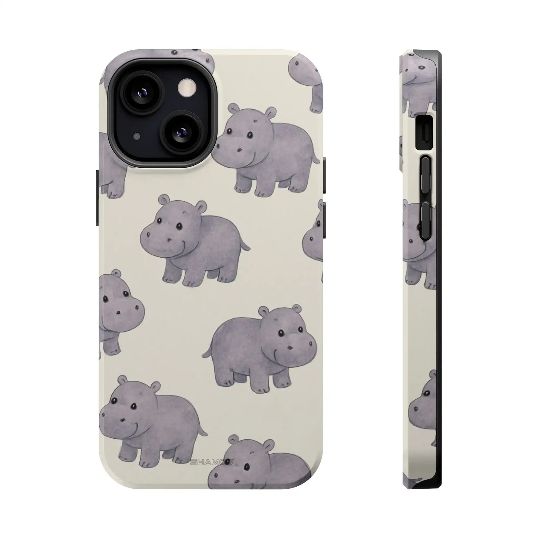 Cute Tiny Hippo Magnetic Impact-Resistant Phone Case