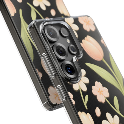 Floral Impact-Resistant Clear iPhone Case