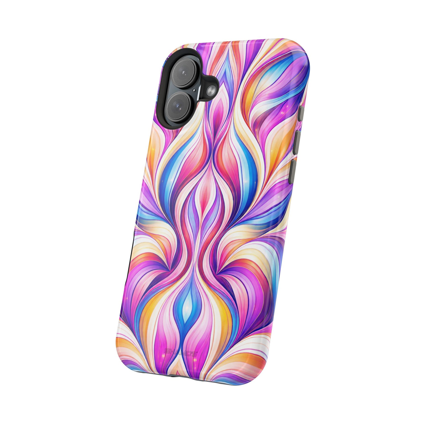 Colorful Abstract Swirl Magnetic Impact iPhone Case | MagSafe