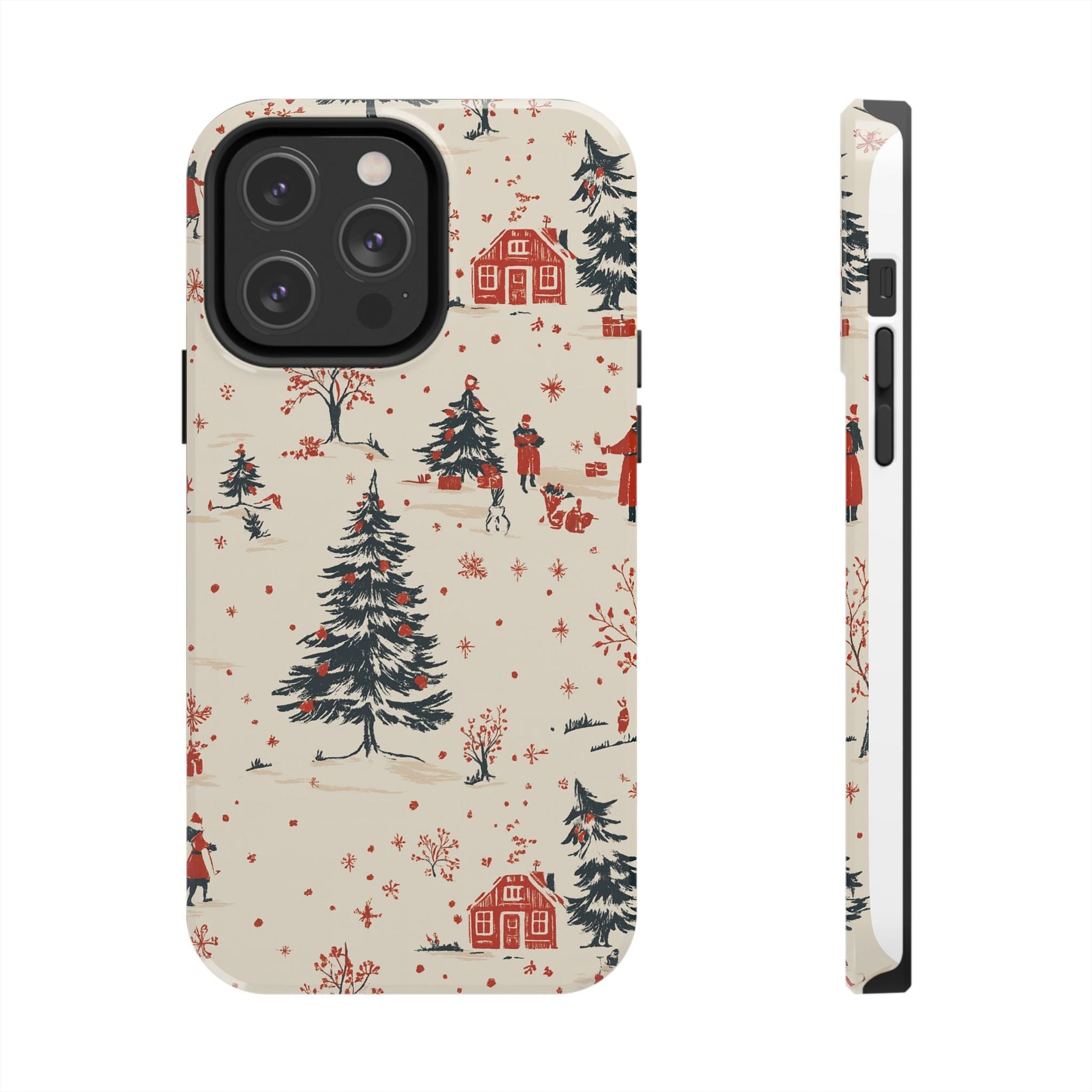 Winter Village Holiday Tough iPhone Case — Vintage Holidays & Snow Scene  Shamo's iPhone 14 Pro Max