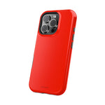 Electric Red Solid Color MagSafe Compatible Impact-Resistant iPhone Case | Slim Protective Cover