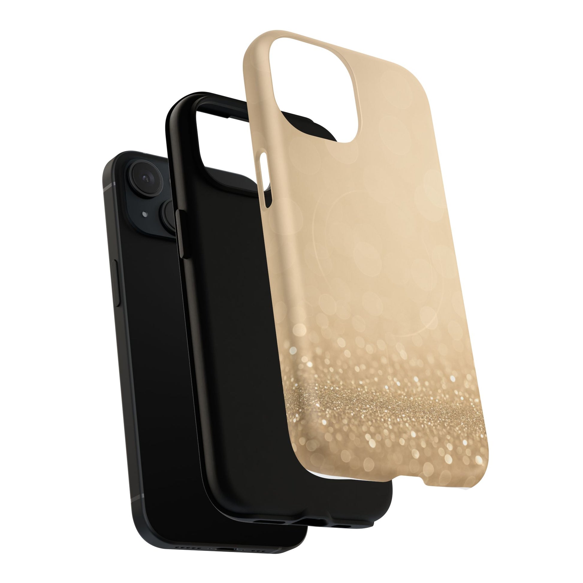 Gold Glitter Holiday iPhone Case — MagSafe-Compatible Design - Shamo's