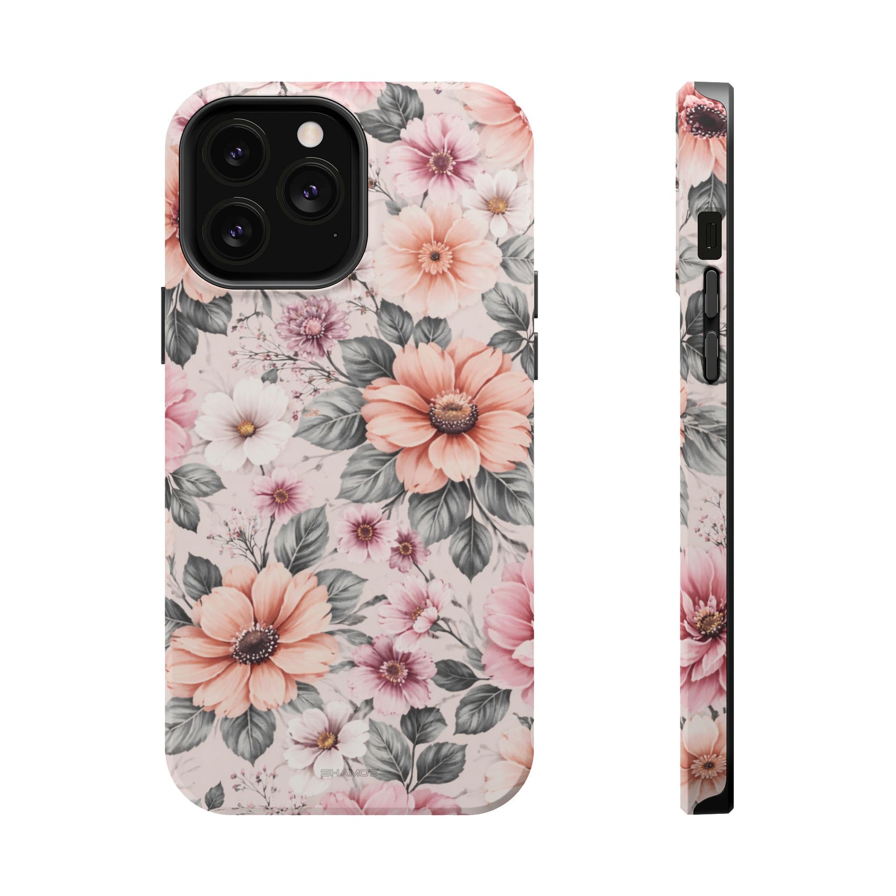 Floral Impact-Resistant Magnetic Phone Case