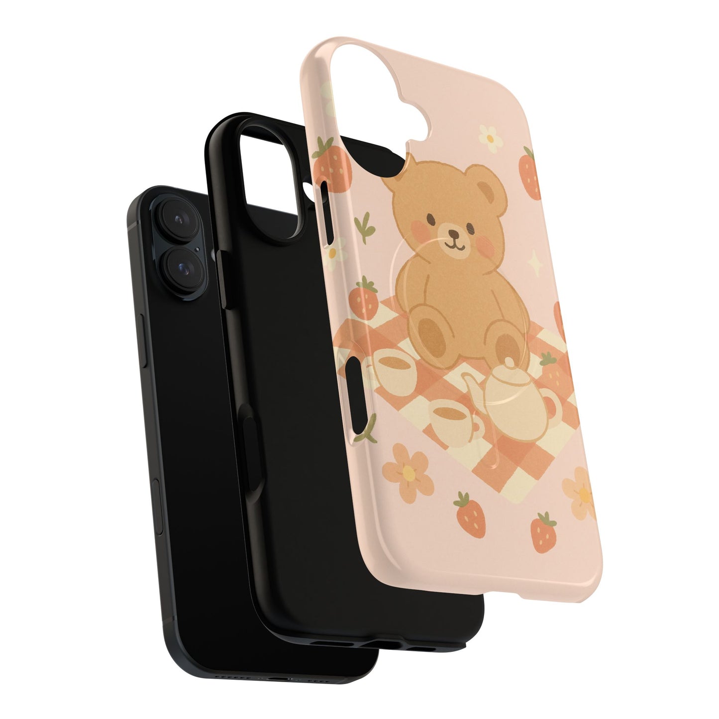 Blossom Bear Picnic iPhone Case with MagSafe