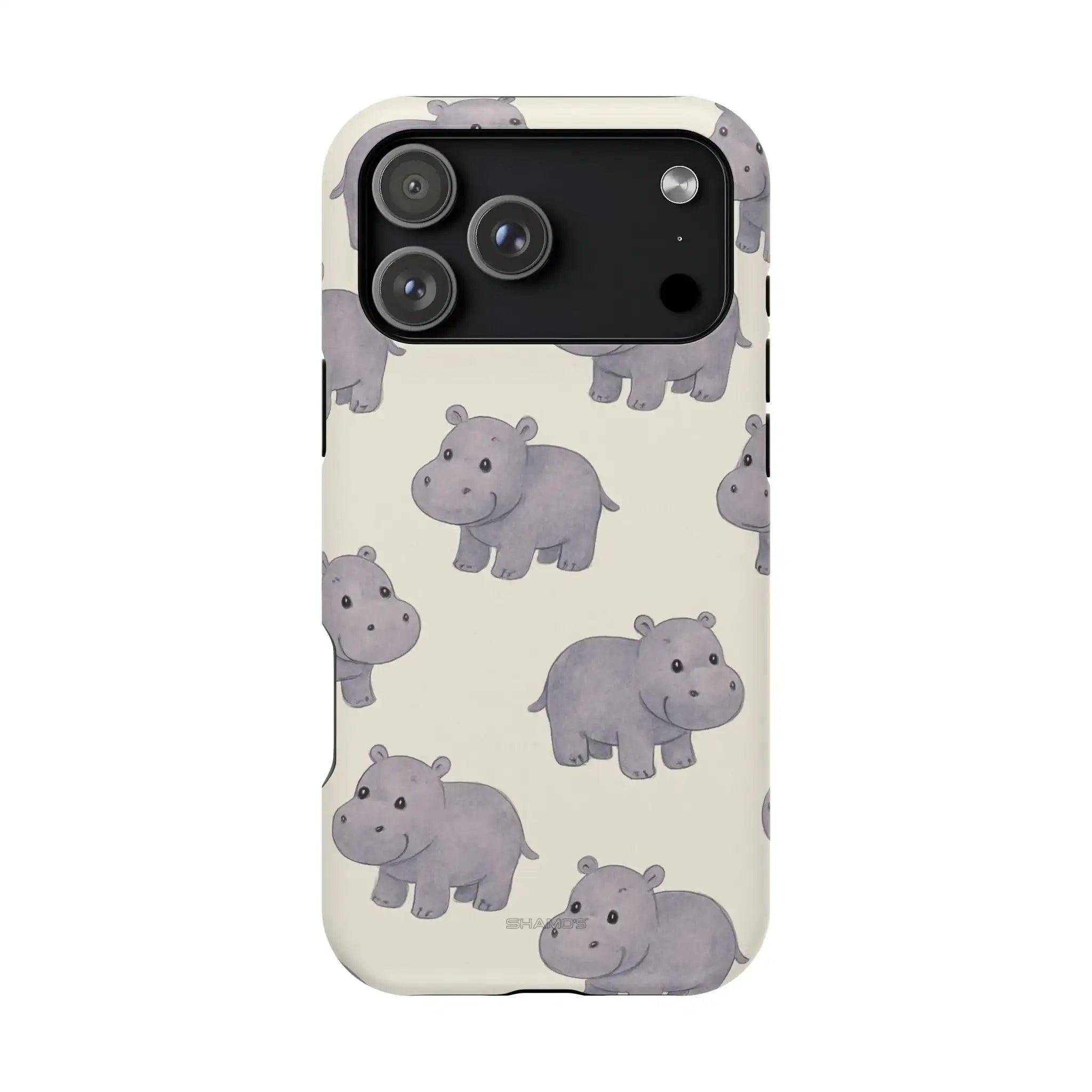 Cute Tiny Hippo Magnetic Impact-Resistant Phone Case - iPhone 17 Pro Max / Matte - Shamo's