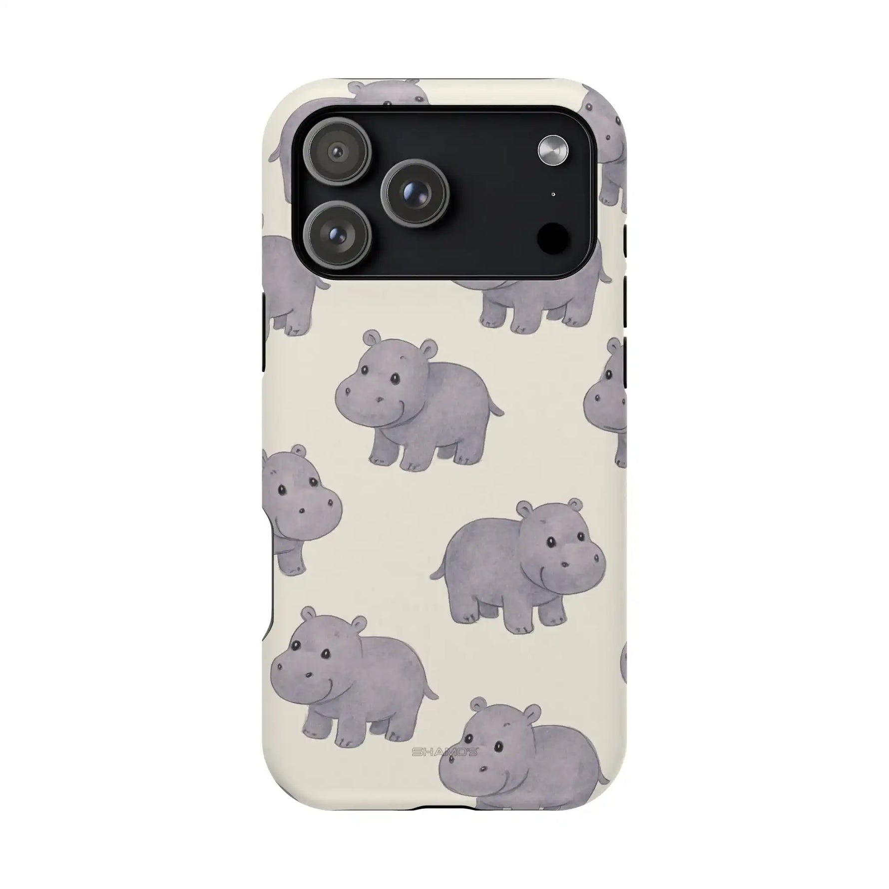 Cute Tiny Hippo Magnetic Impact-Resistant Phone Case