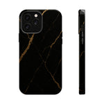 Black & Gold Marble iPhone Case with MagSafe - iPhone 13 Pro Max / Glossy - Shamo's