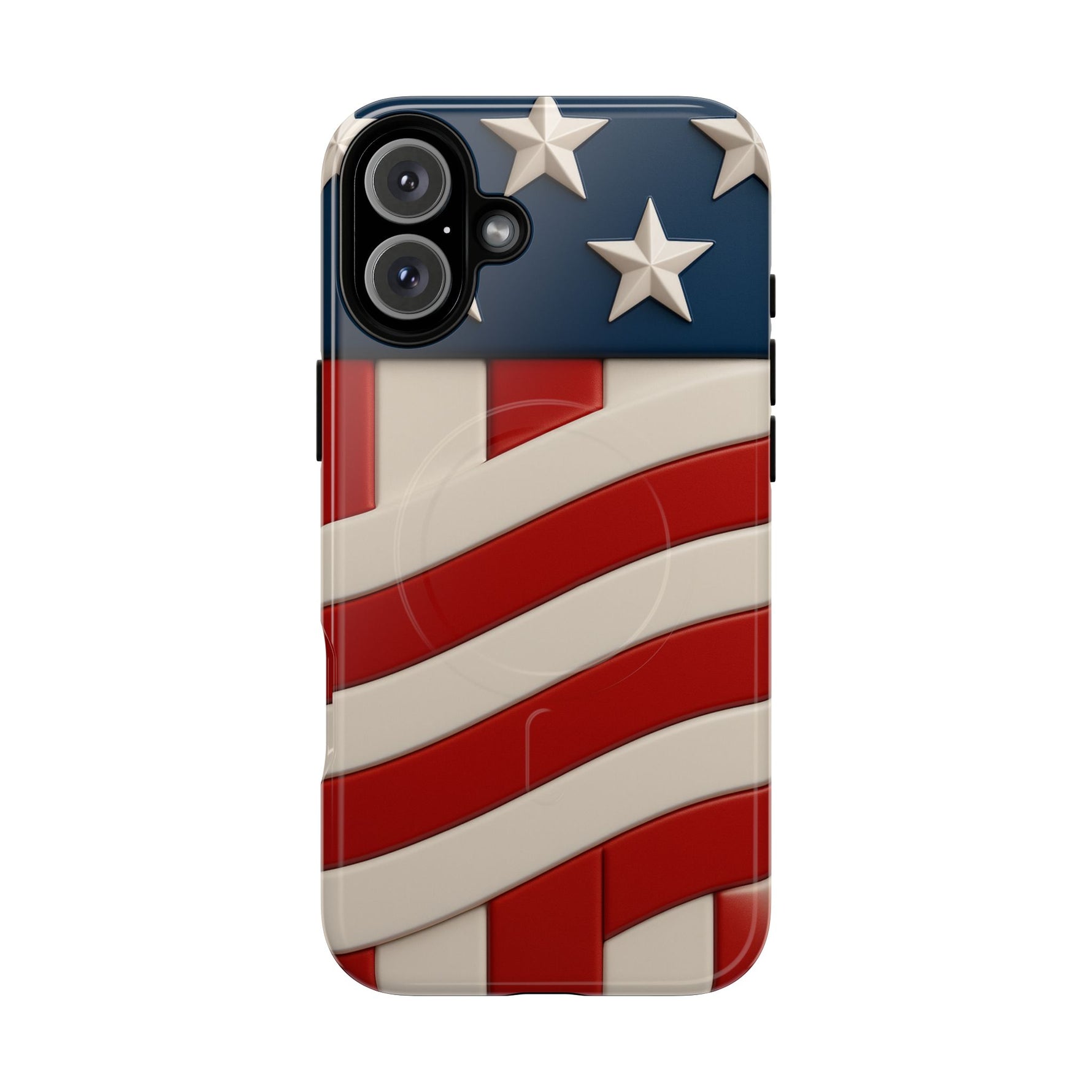 Patriotic iPhone Cases - MagSafe Tough American Flag Design - Shamo's