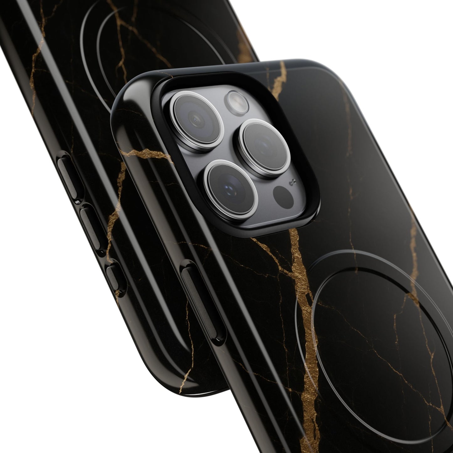 Black & Gold Marble iPhone Case with MagSafe - Shamo's