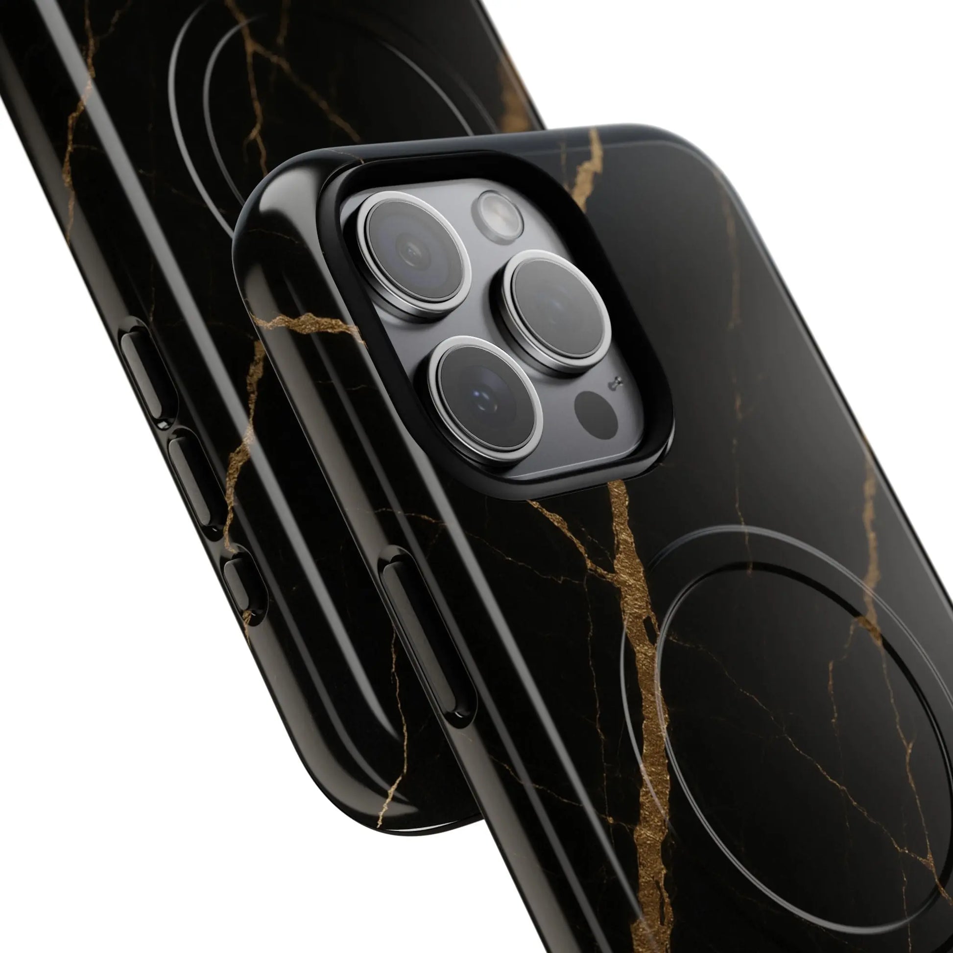 Black & Gold Marble iPhone Case with MagSafe - Shamo's