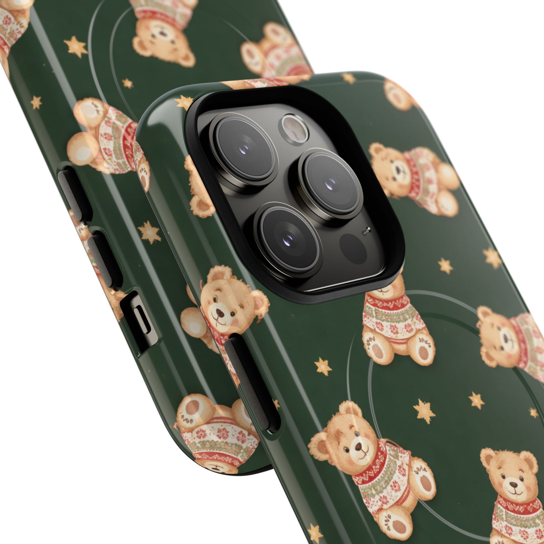 Funda para iPhone con diseño de osito de peluche y corazón (con MagSafe)