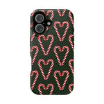 Candy Cane Heart MagSafe Impact-Resistant iPhone Case  Shamo's iPhone 16 / Matte