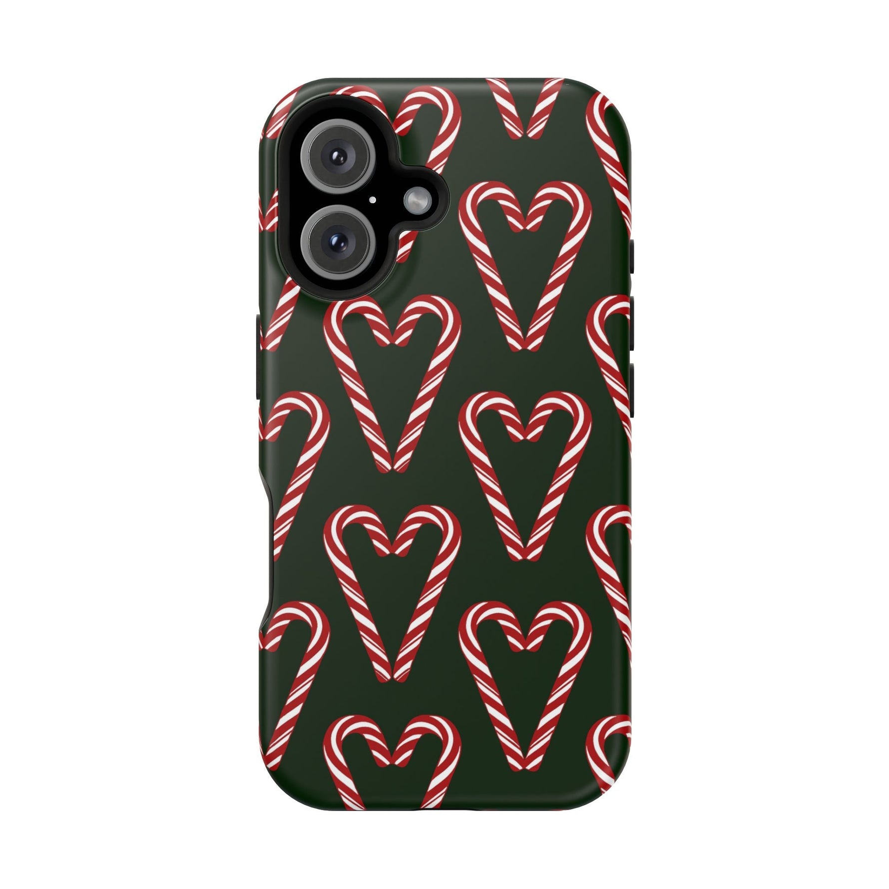 Candy Cane Heart MagSafe Impact-Resistant iPhone Case  Shamo's iPhone 16 / Matte