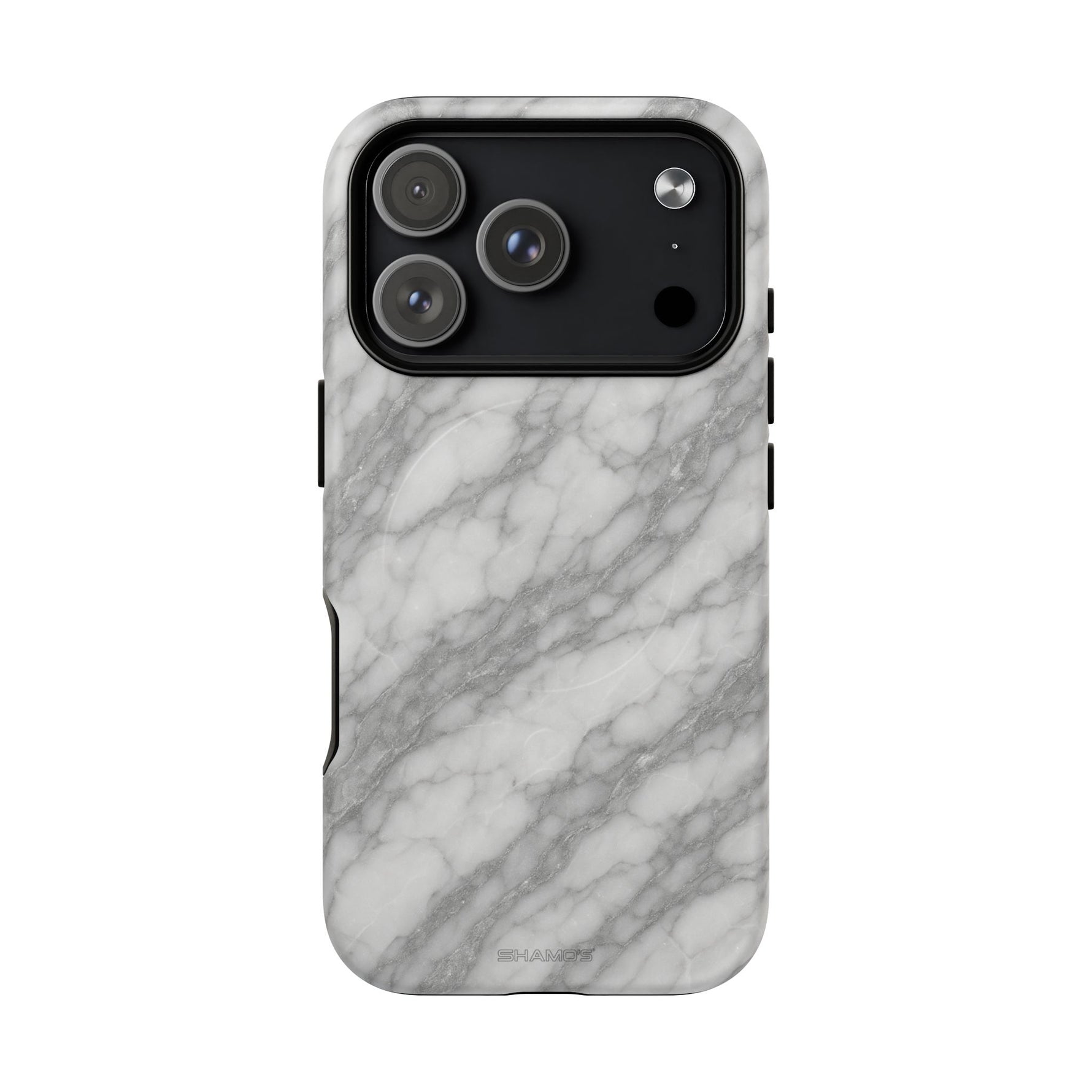 Silver Mist Marble iPhone Case with MagSafe - iPhone 17 Pro / Matte - Shamo's