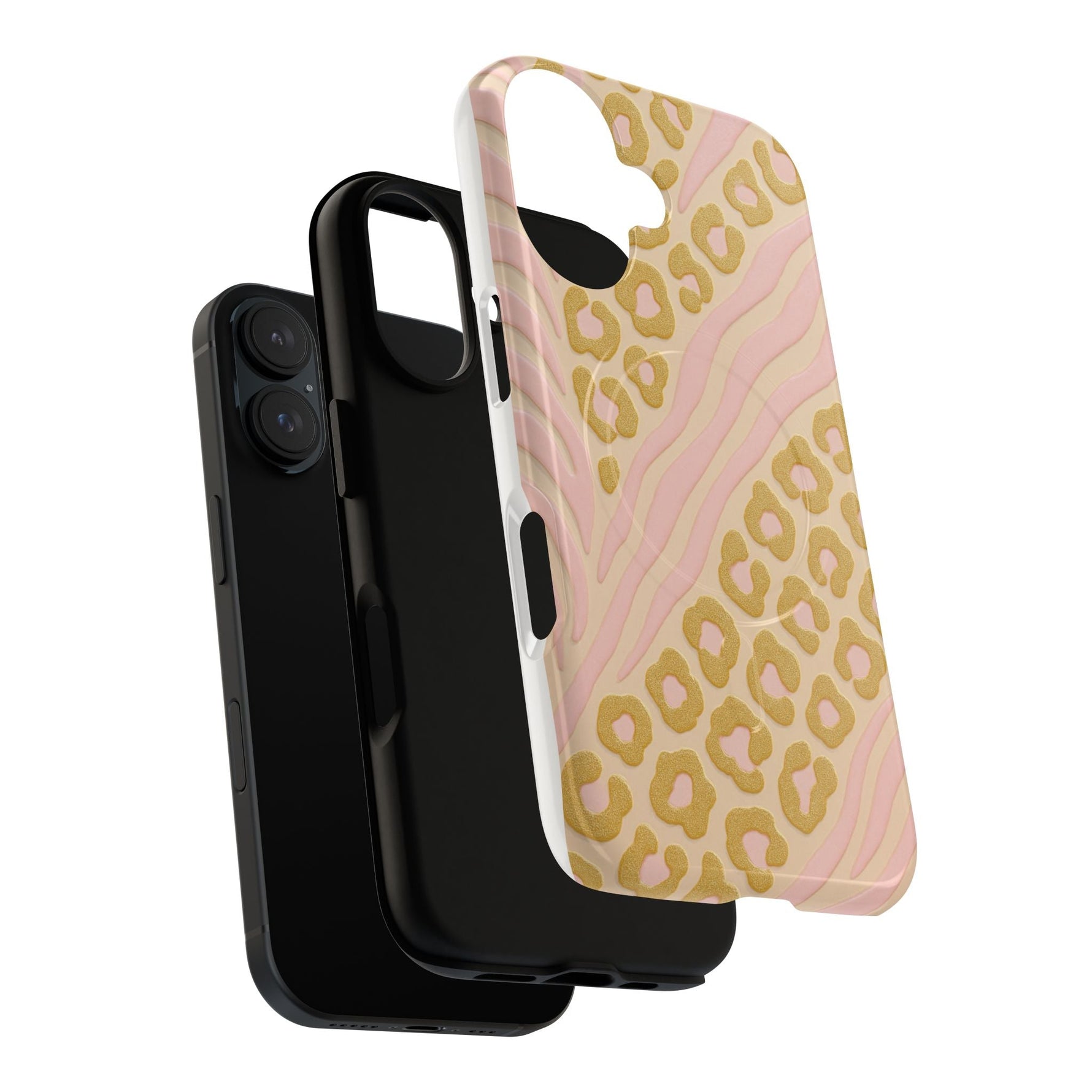 Pink Gold Leopard iPhone Case compatible with MagSafe  Shamo's