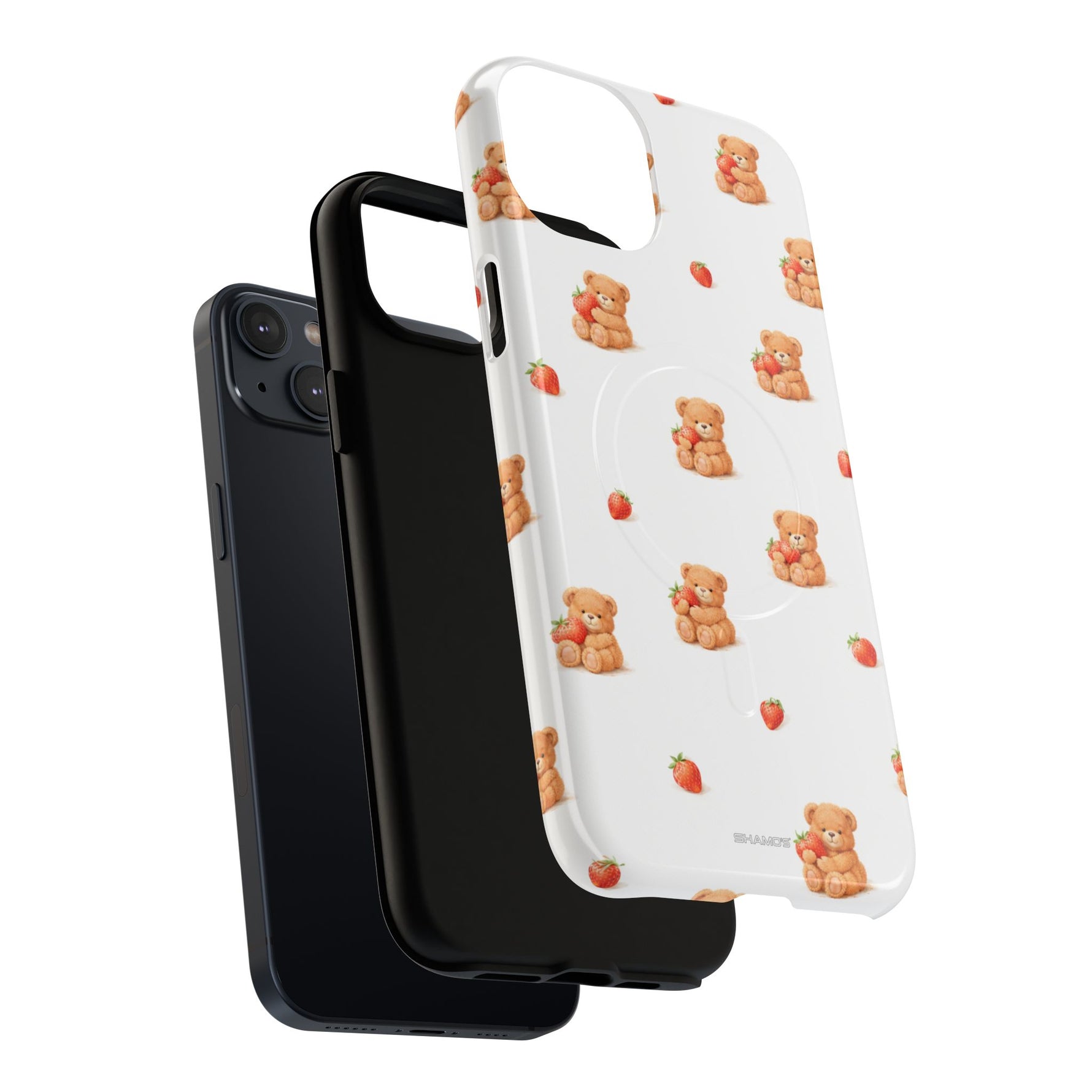 Strawberry Teddy iPhone Case with MagSafe