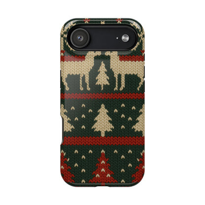 Holiday Reindeer Knit iPhone Case | compatible with MagSafe